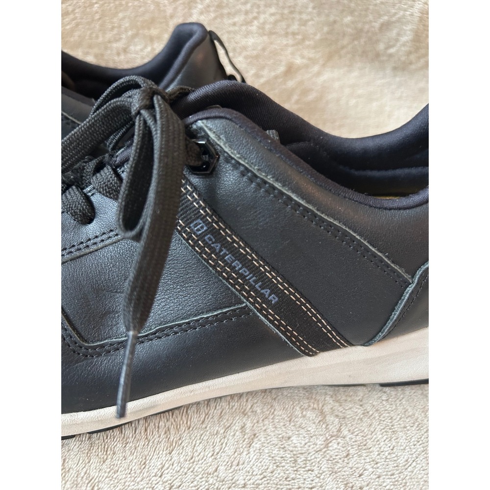 Caterpillar Men's 7 Code Quest Mod Leather Black Sneaker Casual Athletic Shoe - Picture 4 of 8